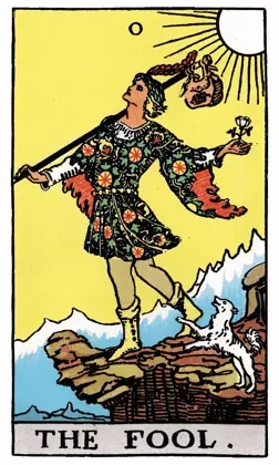 The Fool tarot card (Rider–Waite)